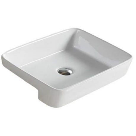 Semi Recessed Gloss White Poseidon - ACS Bathrooms