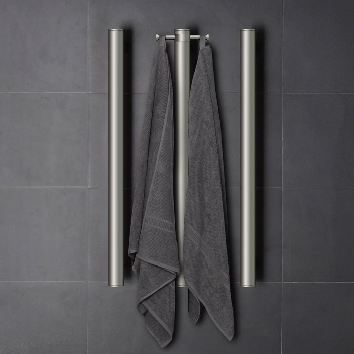 Bespoke Tube Series (Triple) Brushed Gun Metal Hydrotherm - ACS Bathrooms