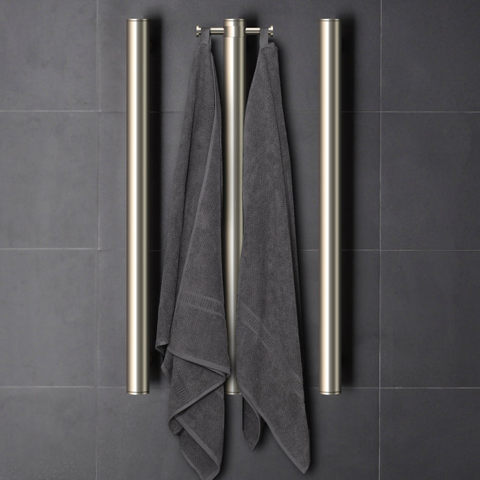 Bespoke Tube Series (Triple) Brushed Nickel Hydrotherm - ACS Bathrooms