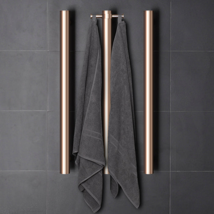 Bespoke Tube Series (Triple) Brushed Rose Gold Hydrotherm - ACS Bathrooms