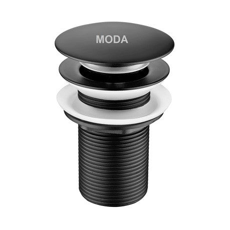 Basin POP Up Waste Powder Coated Black Moda - ACS Bathrooms