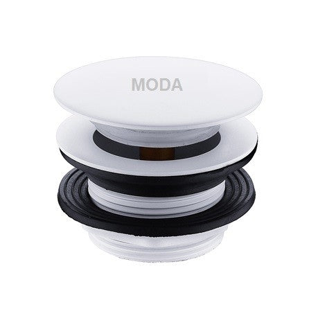 Bath POP Up Waste Powder Coated White Moda - ACS Bathrooms