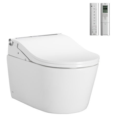 TOTO Wall Hung D Shaped & RW Washlet Auto Lid Auto Flush With Dryer Gloss Toto - ACS Bathrooms