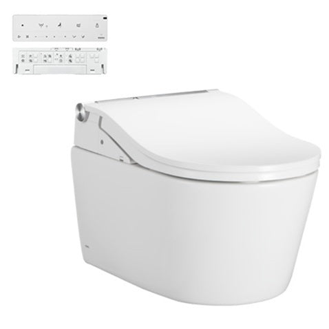 TOTO Wall Hung D Shaped & RW Washlet Auto Lid Auto Flush With Dryer Gloss Toto - ACS Bathrooms