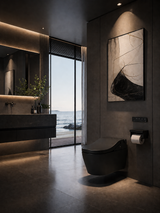 TOTO Matt Black Wall Hung Toilet with RW WASHLET