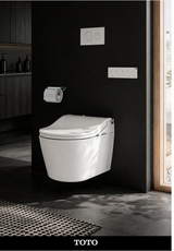 TOTO Wall Hung D Shaped & RW Washlet Auto Lid Auto Flush With Dryer Gloss Toto - ACS Bathrooms